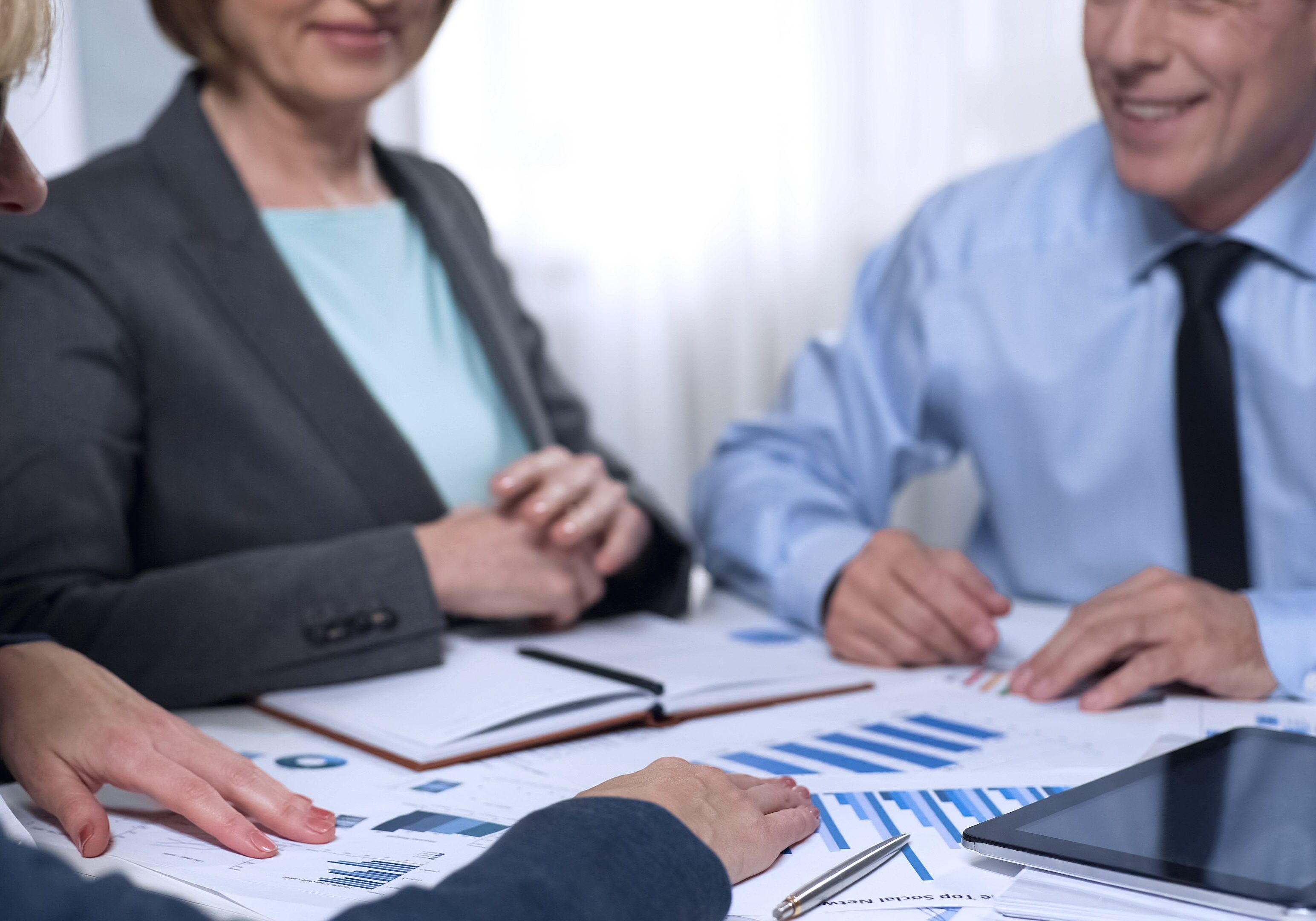 A financial advisor discussing with a client from Las Vegas.
